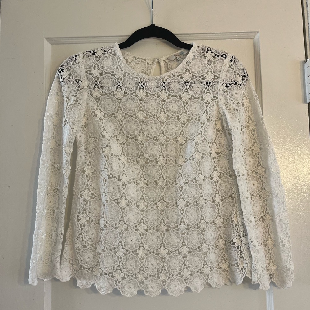 Boden Cotton Applique Top